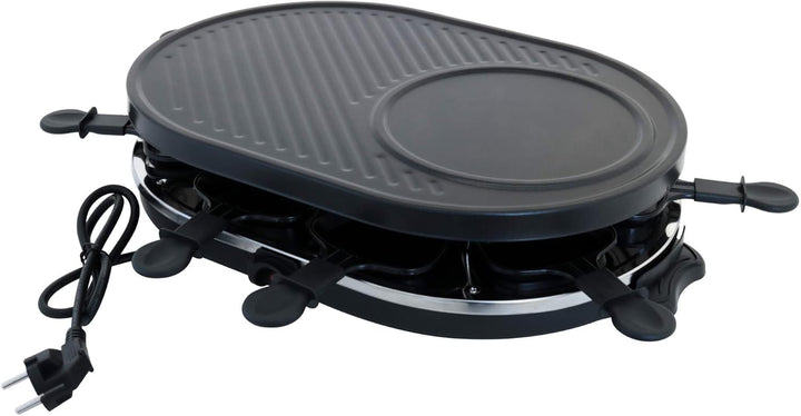 Raclette für 8 Personen Tischgrill Raclettegrill Party Sylvester Pfännchen