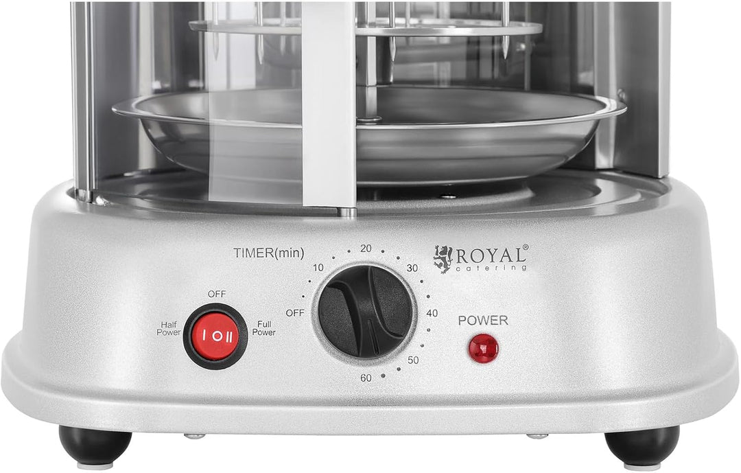 Royal Catering Vertikalgrill Dönergrill Hänchengrill RCGV-1400 (21 L, 4-in-1, Leistung: 1.500 W, bis