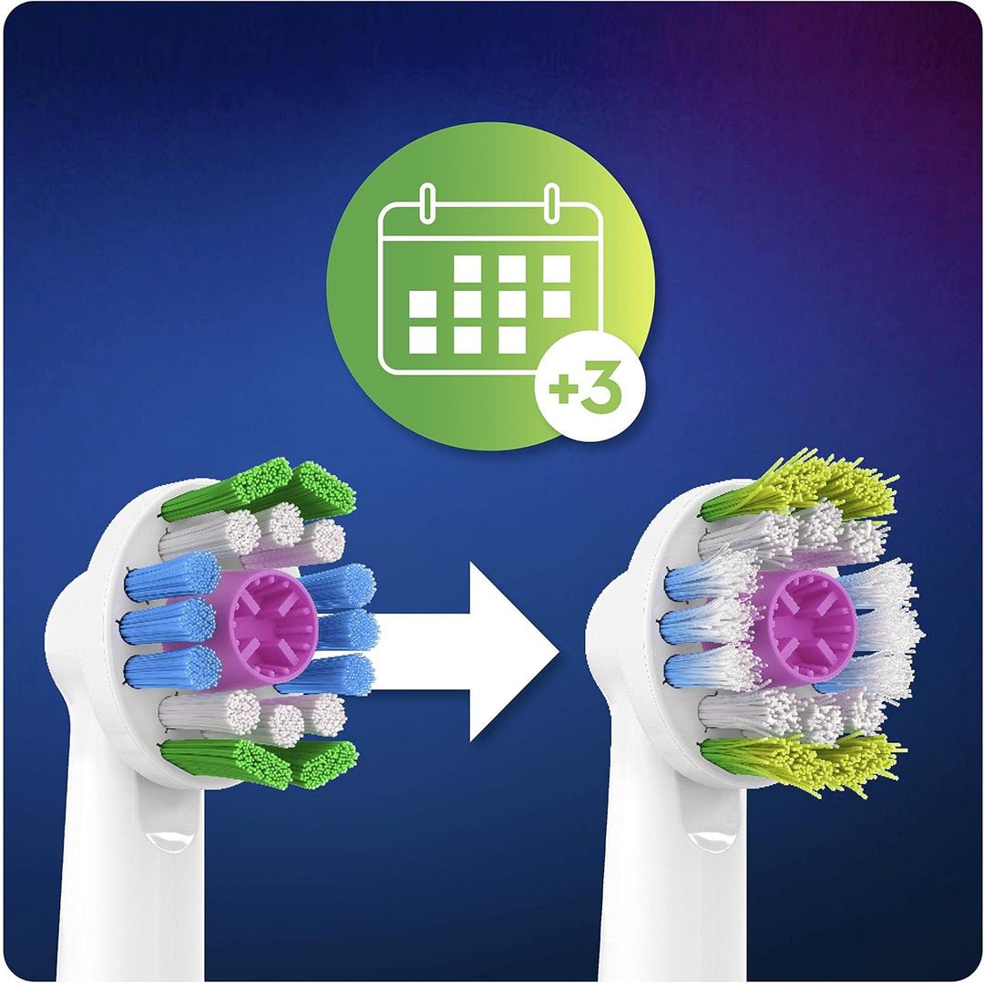 Oral-B 3D White, b眉rsten f眉r elektrische Zahnb眉rste mit CleanMaximiser-Technologie, 3 St眉ck. Weiss 3