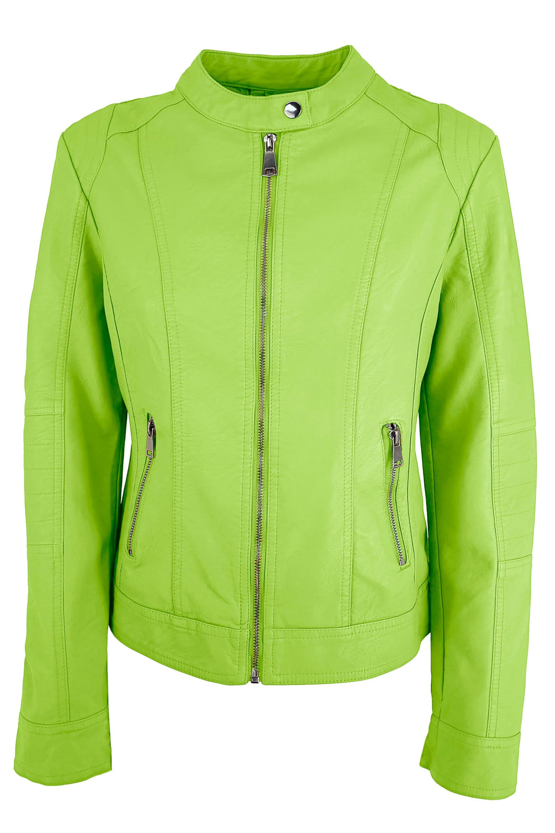 JOPHY & CO. Kurze Damenjacke aus Kunstleder (cod. 8820) oder aus echtem Leder (cod. 8820/A) mit Tasc