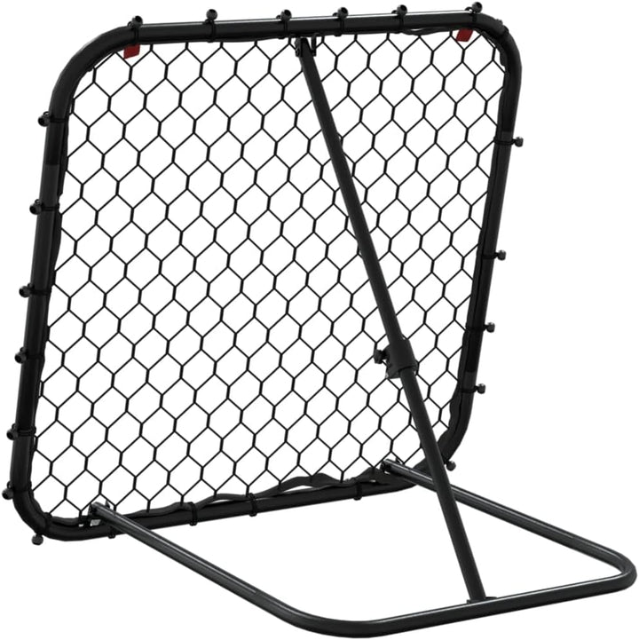 vidaXL Fussball-Rebounder Verstellbar Schwarz 84x73x60-80 cm Stahl