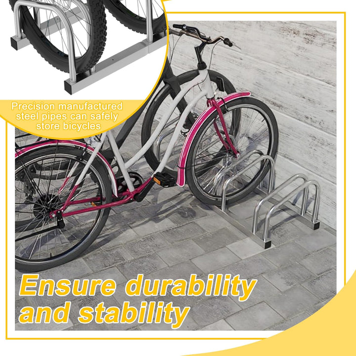 Fahrradständer für 2 Fahrräder Fahrradhalter Aufstellständer Boden und Wand Montage 37cm Radabstand