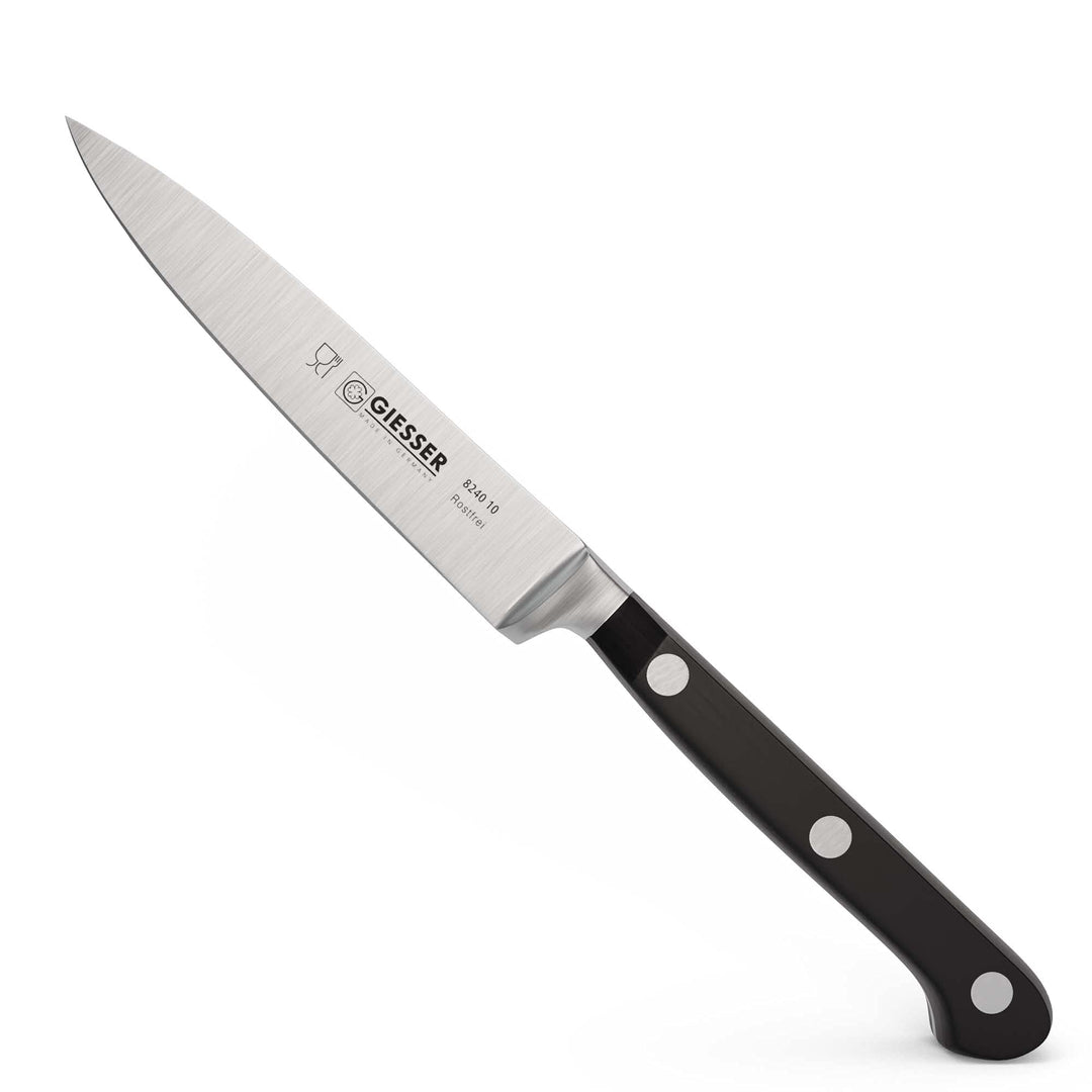 GIESSER seit 1776 - Made in Germany - Officemesser geschmiedet schwarz Skyline black, 10 cm, Spickme