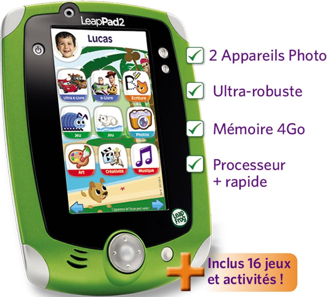 LeapFrog 81450 Lernspiel – LeapPad 2 Tablet, Touchscreen, Grün