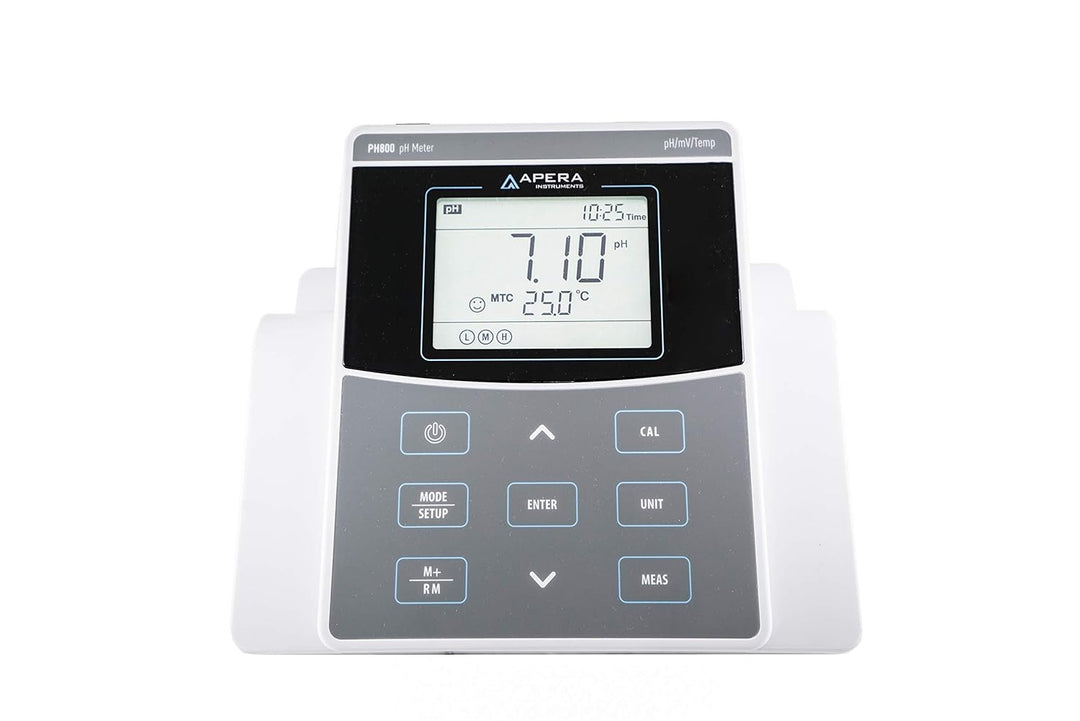 Apera Instruments PH800 Labor-/Tisch-pH-Messgerät (Inklusive 201T-F pH-Elektrode mit integrierter Te