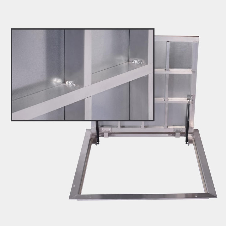 Schachtabdeckung 700 x 800 mm (P) - Seitenscharniere, Bodenluke Schachtdeckel Revisionsschacht Kanal