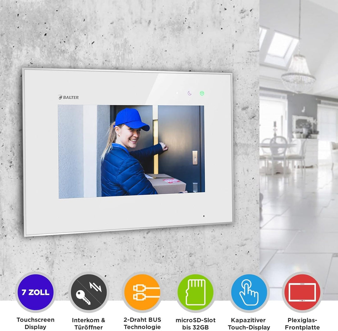Nonic Balter EVO Aufputz Video-Türsprechanlagen WLAN Set 4 Familienhaus (1x Türstation mit Kamera Sc