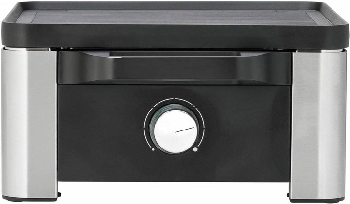 WMF Set 2-teilig Raclette Grill mit Pfännchen und Schiebern, Raclette 4 Personen, 870 W, Edelstahl u