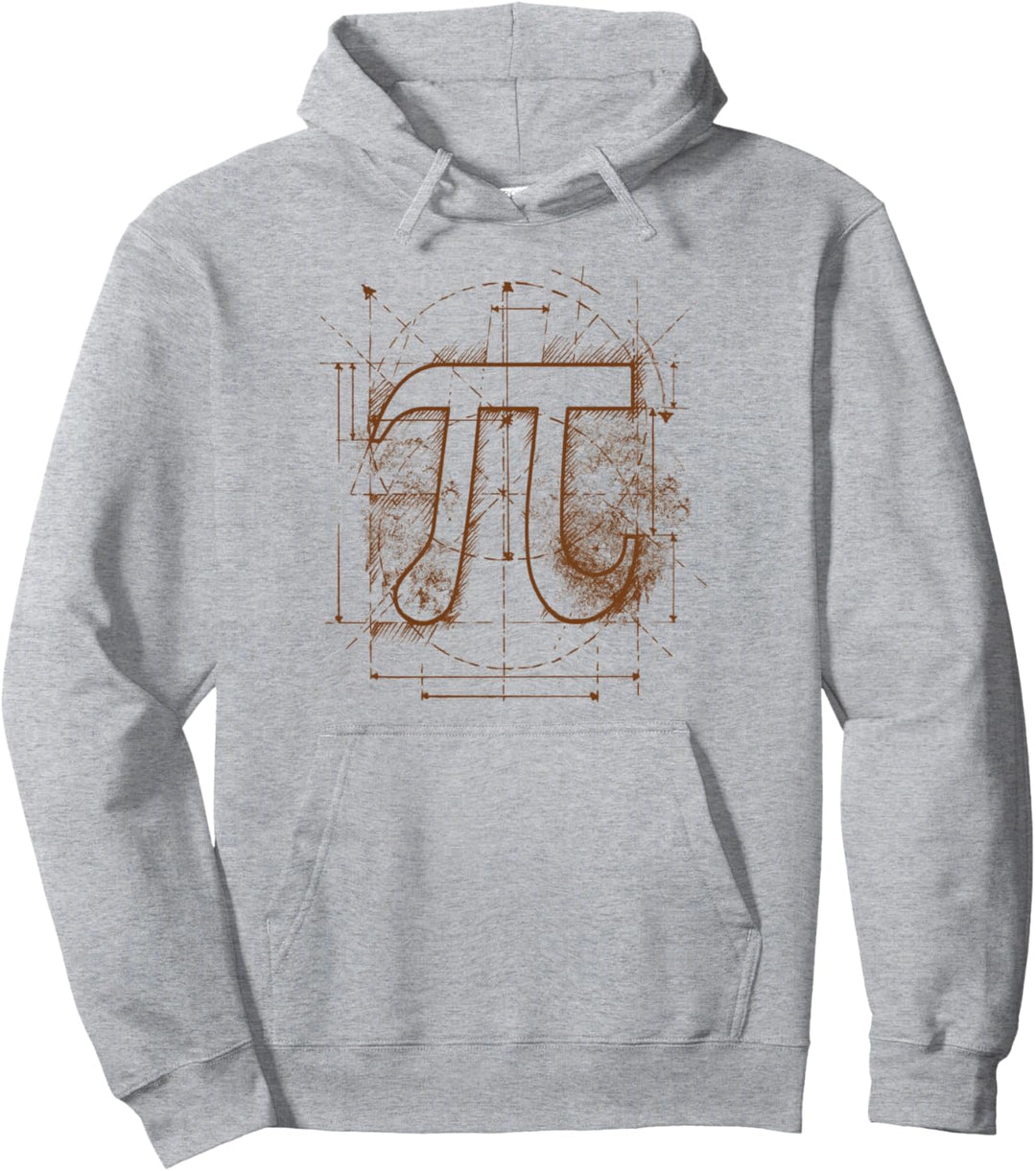 Pi-Symbol-Skizze, Sepia Pullover Hoodie