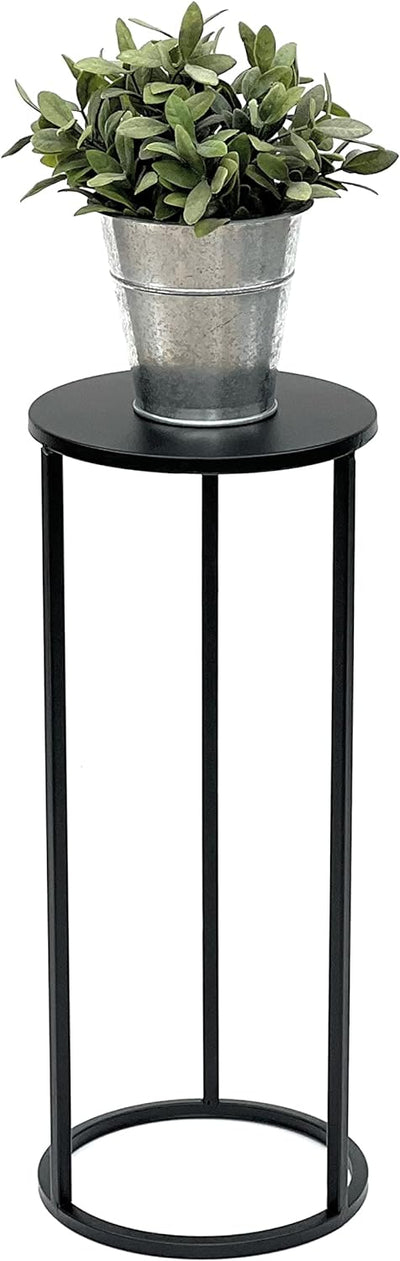 DanDiBo Blumenhocker Metall Schwarz Rund 50-70 cm Blumenständer Beistelltisch 96316 Blumensäule Mode