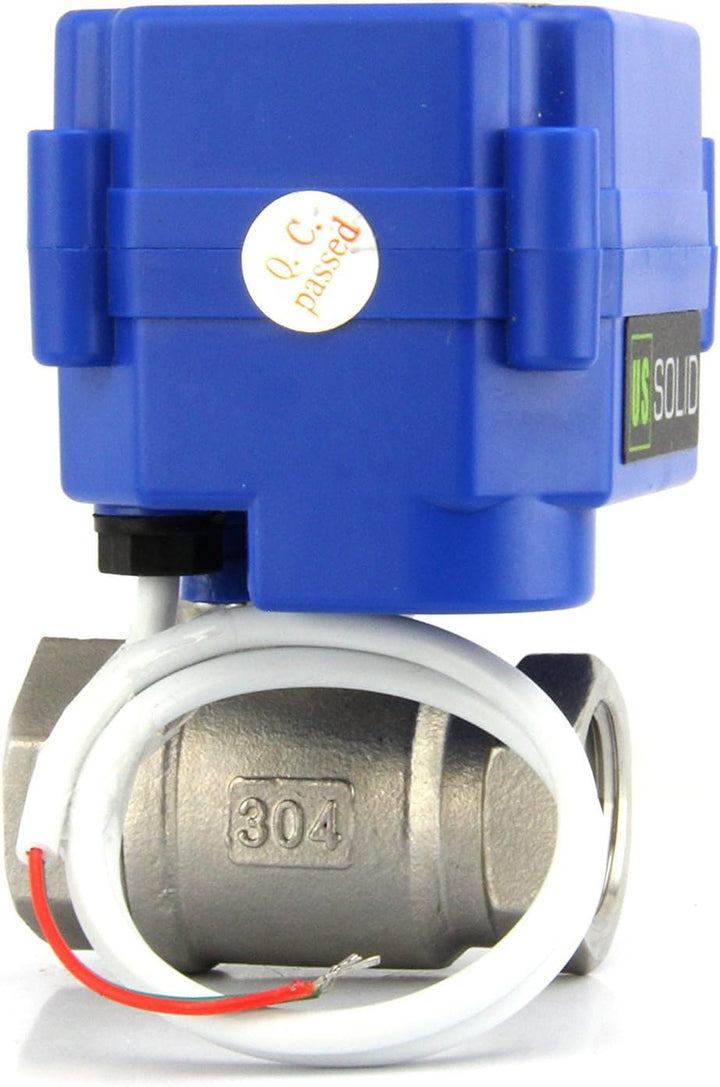 U.S. Solid 1/2" motorisierter Kugelhahn, Edelstahl, elektrischer Kugelhahn, stromlos offen, DN15 mit