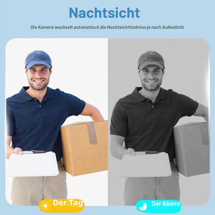 Winnes Kabellose Türklingel mit Kamera, Videotelefon, Bluetooth, mit IPS-Display von 4,3 Zoll, kabel