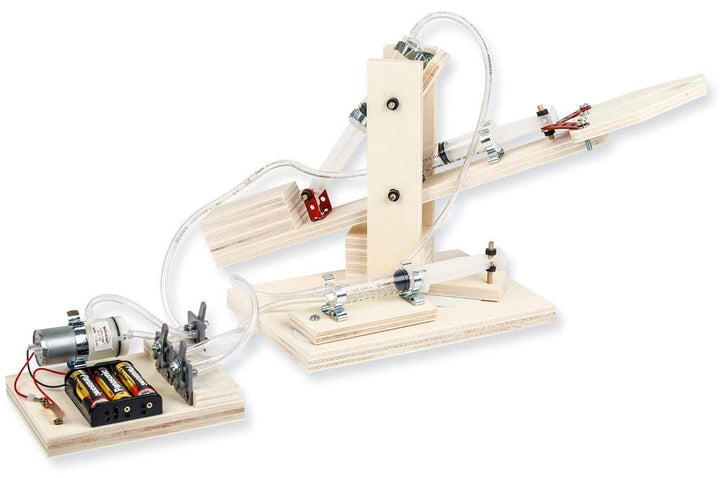matches21 Roboter Arm Roboterarm Luftdrucktechnik Pneumatik mit E-Kompressor Bausatz Bastelset - Kin