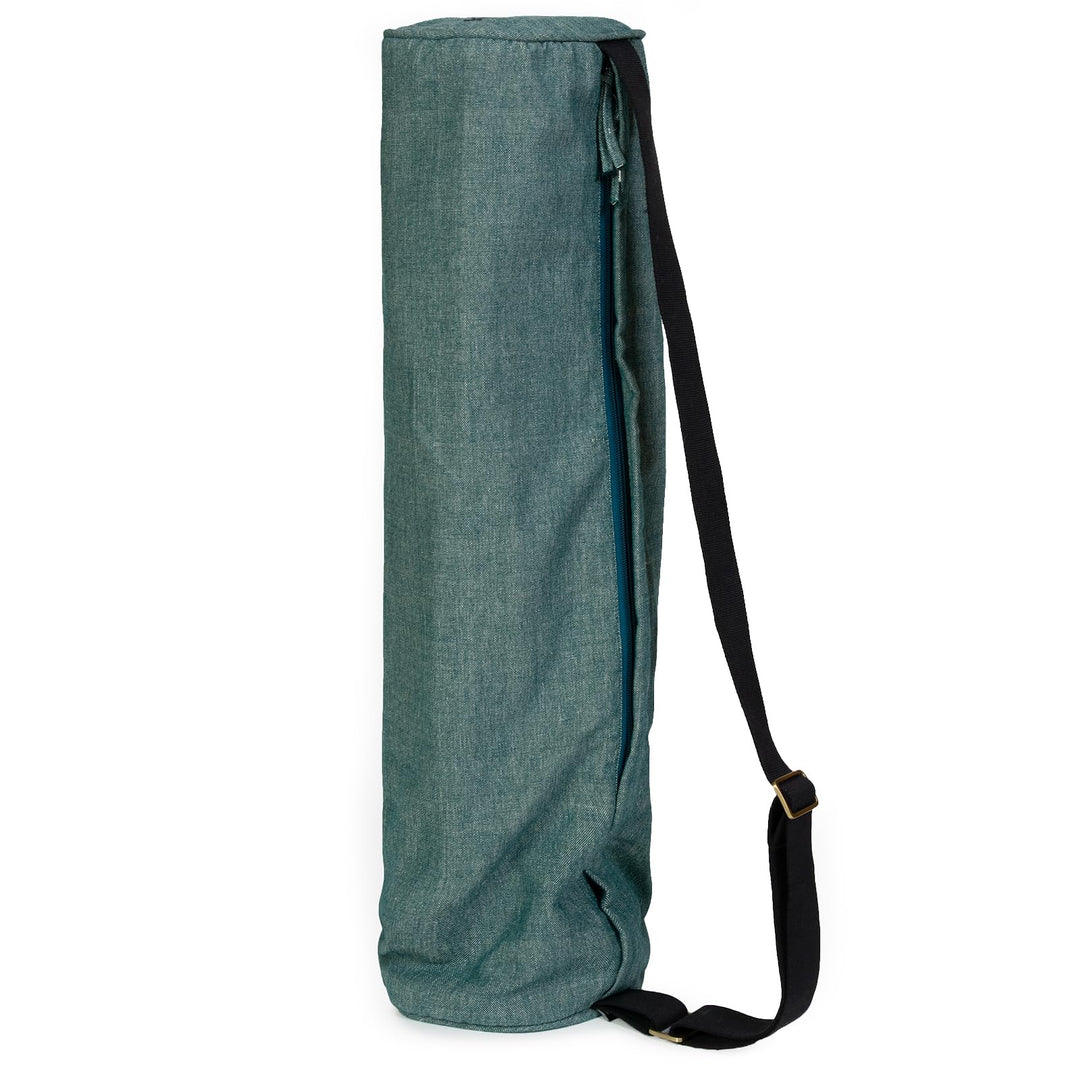 Yoga Studio Zweifarbige Yogamatten-Tasche aus Bio-Baumwolle mit verstellbarem Schultergurt und Tasch