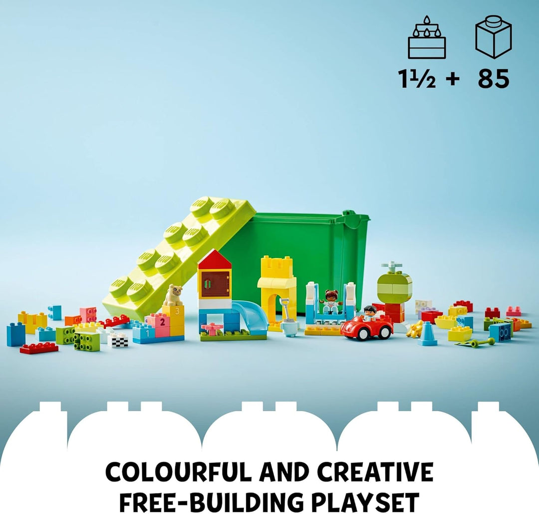 LEGO DUPLO Classic Deluxe Brick Box 10914 Starter Set with Storage Box, Great Educational Toy for To