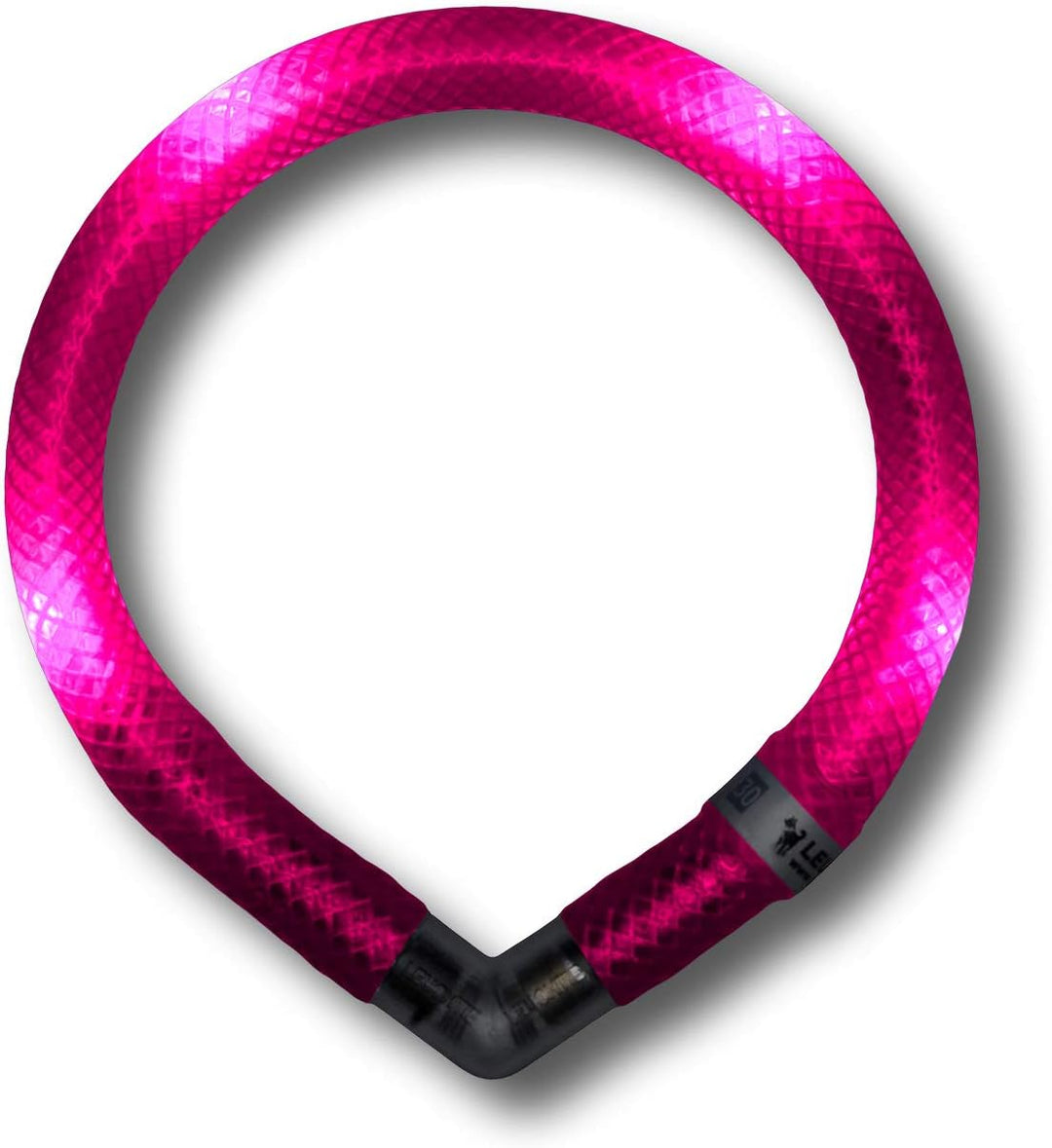 LEUCHTIE® Leuchthalsband Mini hotpink Grösse 32,5 I LED Halsband extra für kleine Hunde I wasserdich