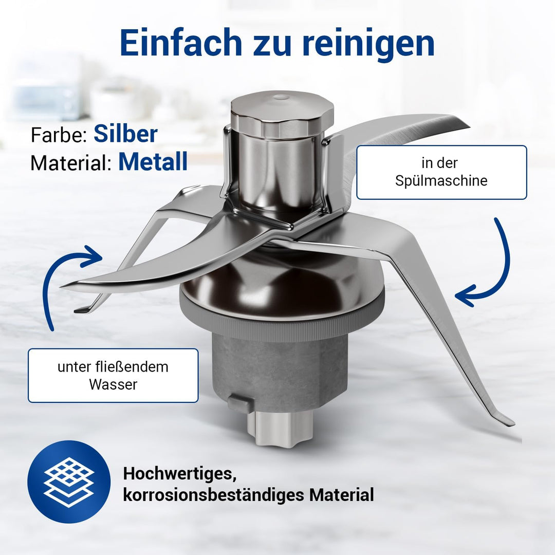 VIOKS Alternativ Messer kompatibel mit Thеrmomix TM21 | Mixmesser Kochzubehör, Edelstahl, inklusive