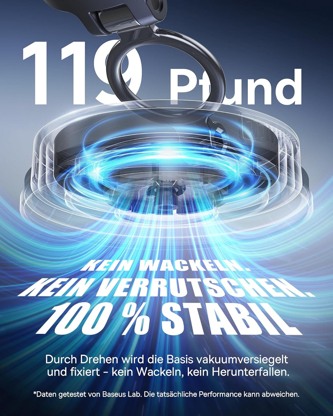 Baseus VC2 Flex Vakuum Magnet Handyhalterung Auto, Magnetische Magsafe Handy Halterung Auto Saugnapf