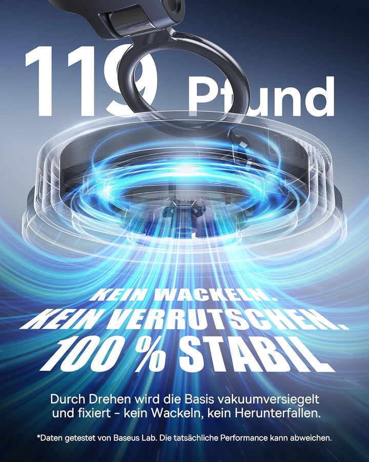 Baseus VC2 Flex Vakuum Magnet Handyhalterung Auto, Magnetische Magsafe Handy Halterung Auto Saugnapf