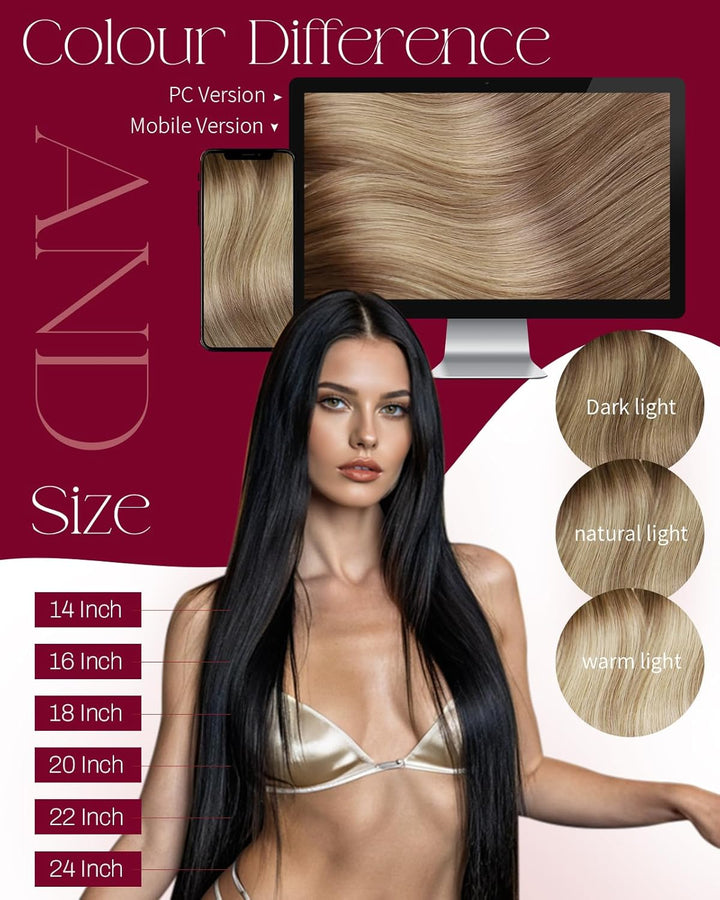 Moresoo Haartressen Echthaar Extensions Ombre Remy Hair Weave Sew in Extensions Mensch Haar Brasilia
