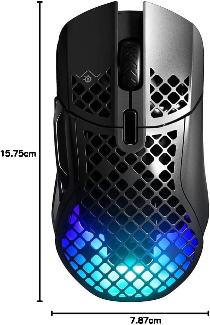 SteelSeries Aerox 5 Wireless – RGB Gaming-Mouse mit Öffnungen in der Oberfläche – Federleichtes, was