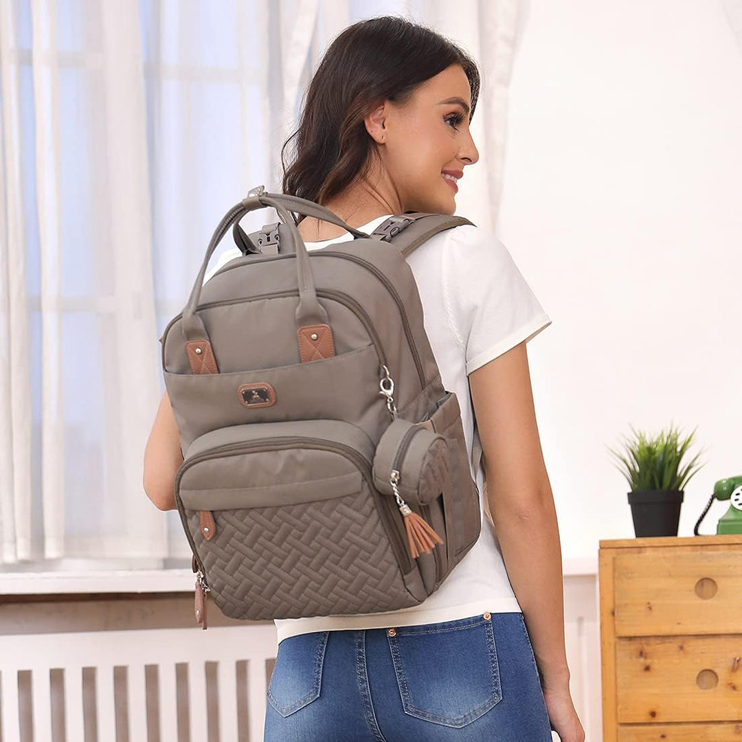 Dikaslon Wickeltasche Rucksack Grosser Wickelrucksack mit Multifunktions-Babytaschen und mobiler Wic