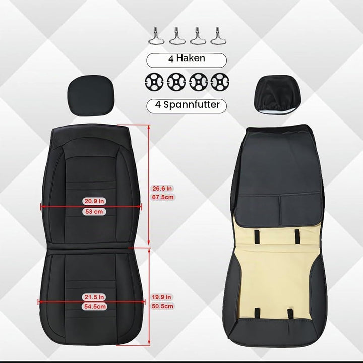 Autositzbezüge Auto Vordersitz 2 Stück Set Fit für Mercedes-Benz C-Klasse W202 W203 W204 W205 E-Klas