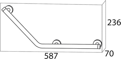 Tiger Boston Haltegriff 135° links, Edelstahl poliert, TÜV-geprüft Variante links Edelstahl Poliert,