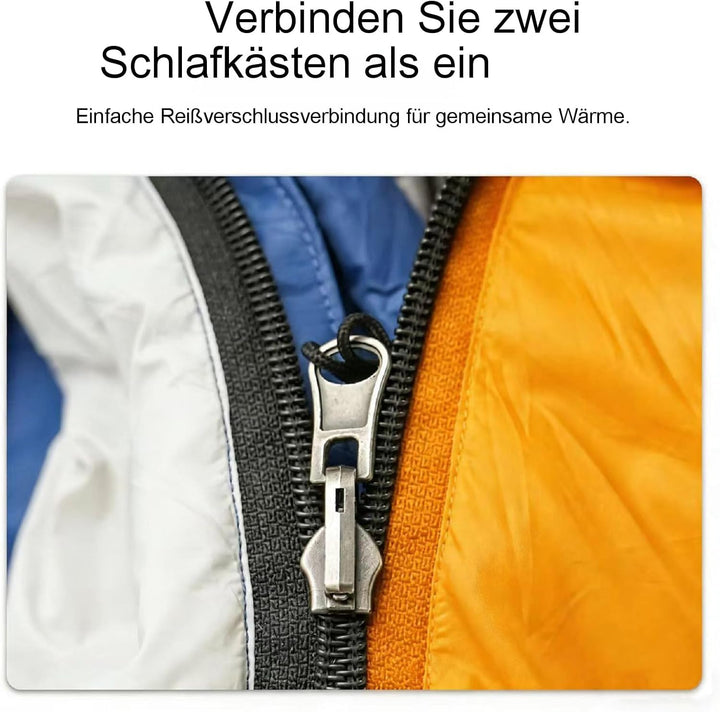 Ultraleicht Daunenschlafsack mit Kissen, Kleiner Leichter Sommer Schlafsack 680FP für Erwachsene und