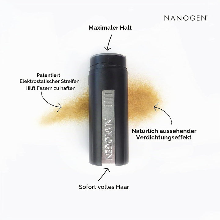 Nanogen Hair Thickening Fibres Light Brown 30g hellbraun 30g, hellbraun 30g