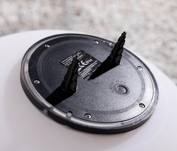 Dehner Solarkugel, Echtglas-Optik, weiss, 41.5 x 41 x 40.5 cm