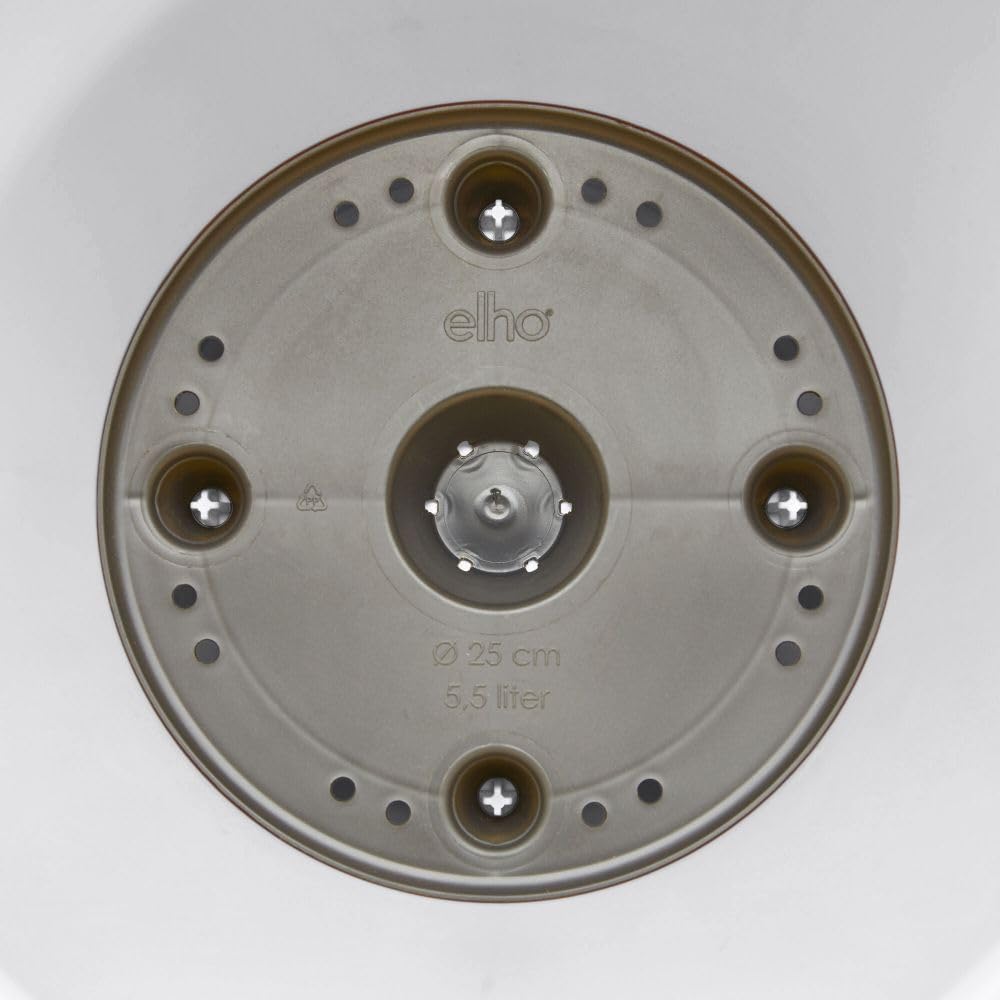 elho loft urban Rund Hoch 35 Blumentopf – Runder Blumentopf in Weiss – Stilvolle Dekoration für den