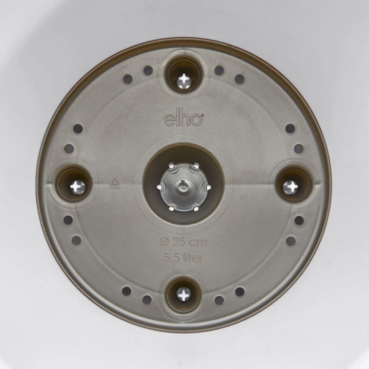 elho loft urban Rund Hoch 35 Blumentopf – Runder Blumentopf in Weiss – Stilvolle Dekoration für den