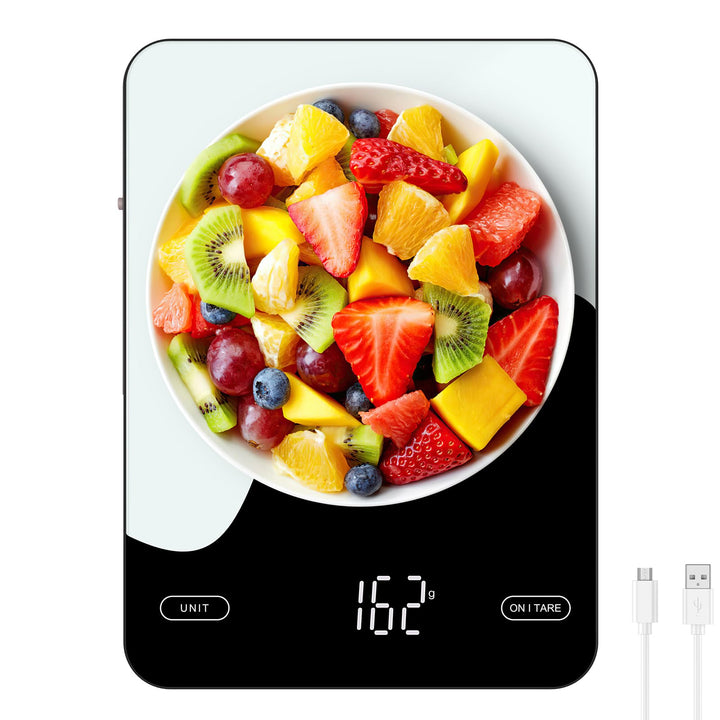 Brifit Digitale Küchenwaage 10kg/1g – Präzise Grammwaage mit LED-Display, Tara-Funktion, USB-C Aufla