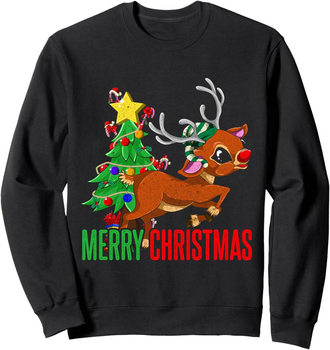 Weihnachts Rentier Pajama Geschenk Weihnachten Sweatshirt