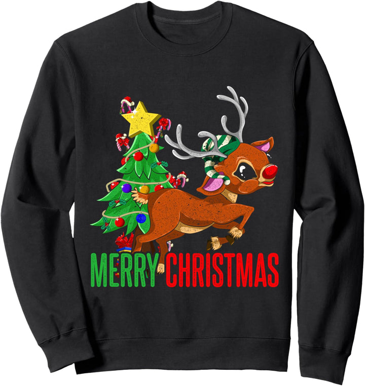 Weihnachts Rentier Pajama Geschenk Weihnachten Sweatshirt