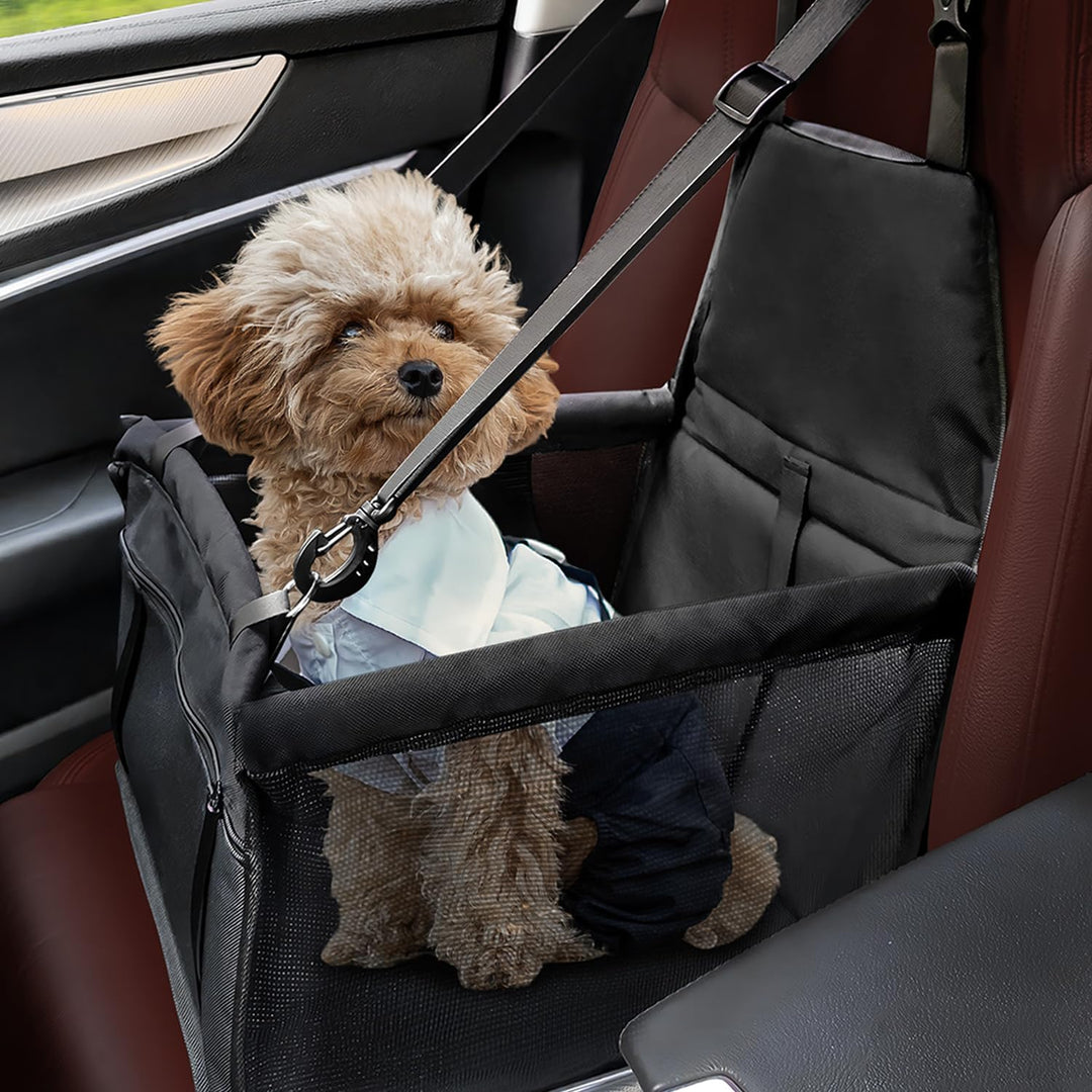 Flagest Hunde Autositz Verstärkt Hundesitz Auto, Oxford Atmungsaktiv Waschbare Hundeautositz, Faltba