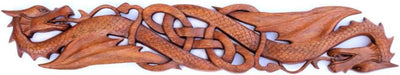 Windalf Celtic Wandbild Holzornament KELTISCHE Drachen 57 cm Keltischer Knoten Drachen Waldrelief Ha