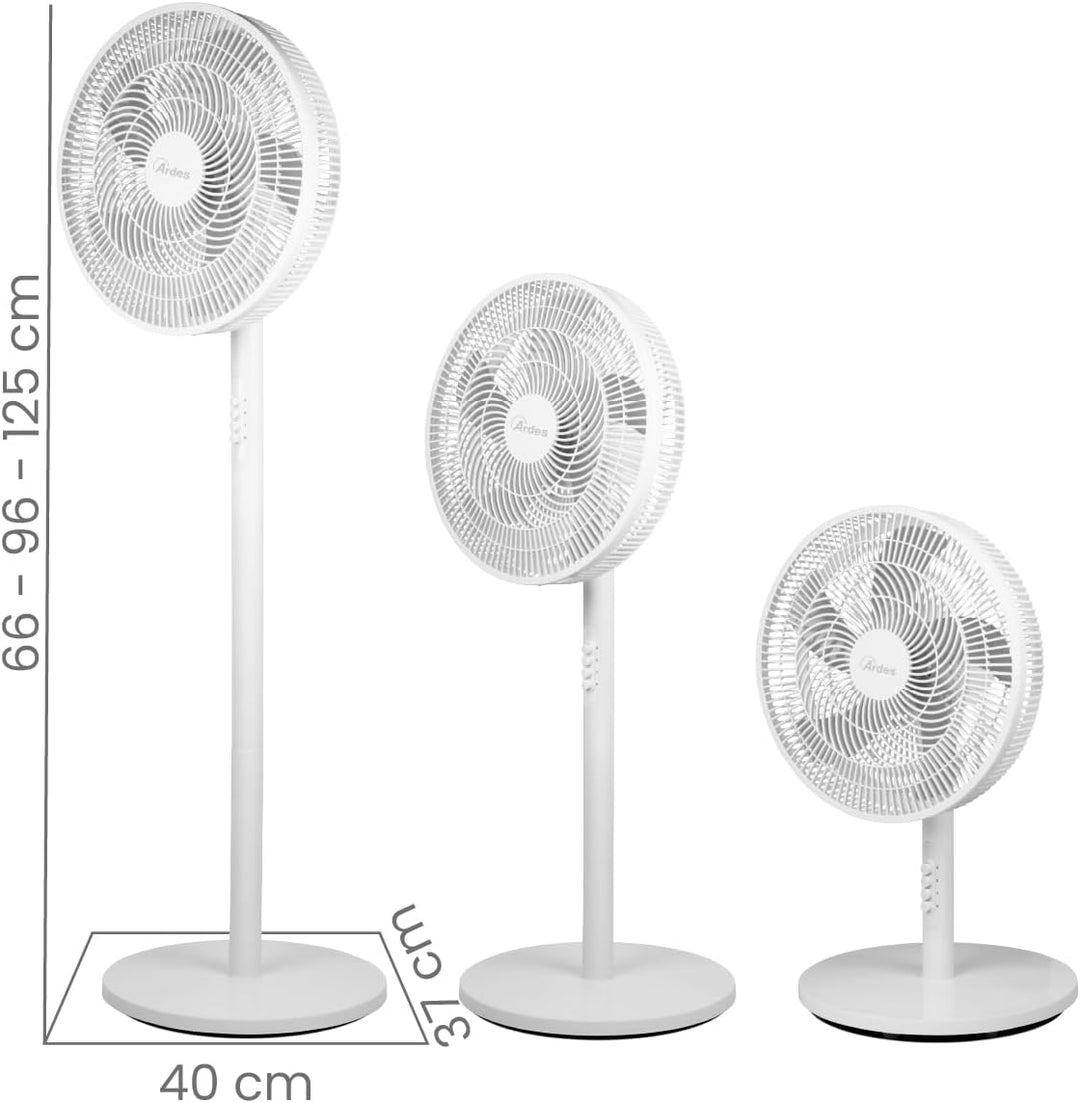 Ardes - AR5PR4004 Multifunktionsventilator AIRE 3 in 1 – Ventilator für Sofa und Tisch mit 5 Flügeln
