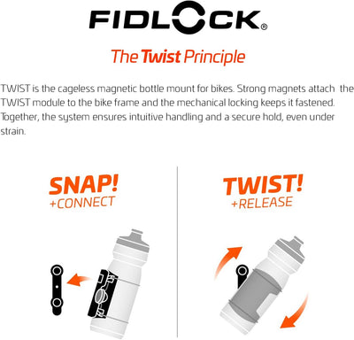 Fidlock Twist Uni Connector m. Uni Base Magnetischer Fahrrad Flaschenhalter Fahrrad Trinkflasche Fah