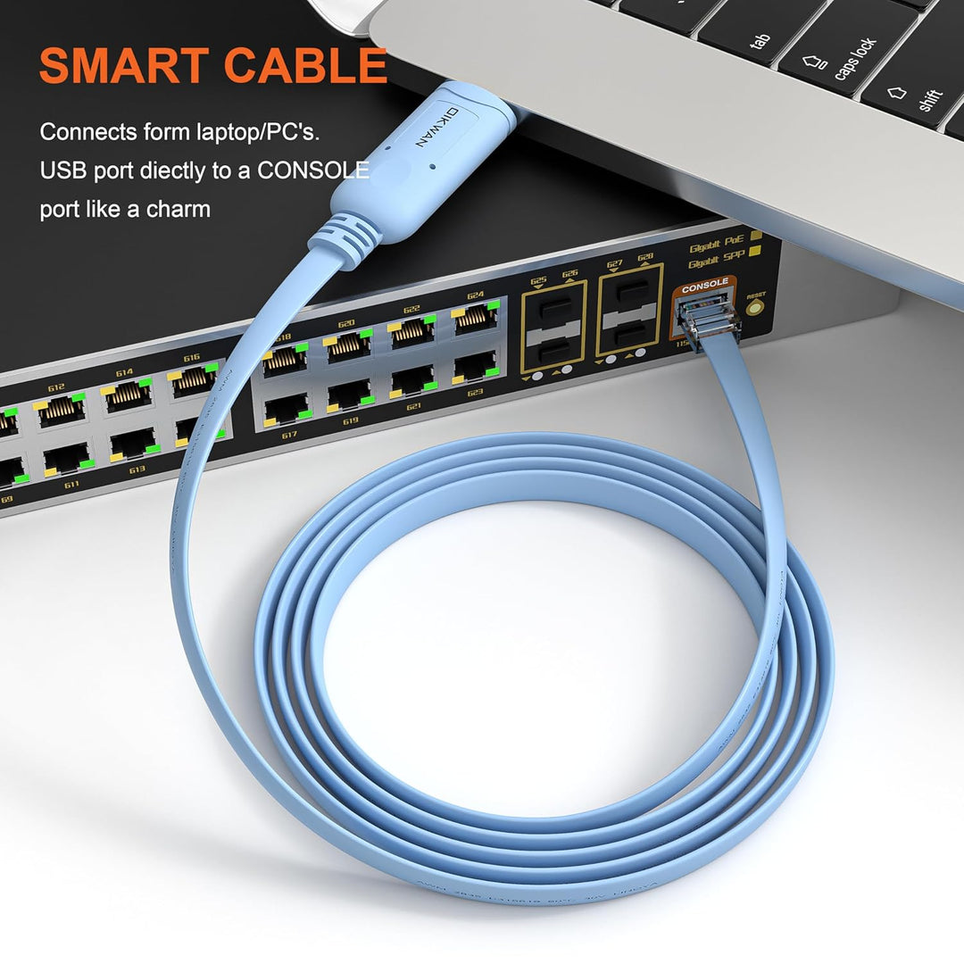 OIKWAN USB Konsolenkabel, USB auf RJ45 Konsolenkabel für Cisco Router/AP Router/Switch/Windows 7, 8