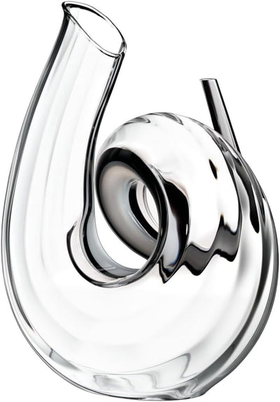 Riedel - Decanter - Dekanter - Weindekanter - Curly Fatto A Mano Black/White/Black Optic - Kristallg