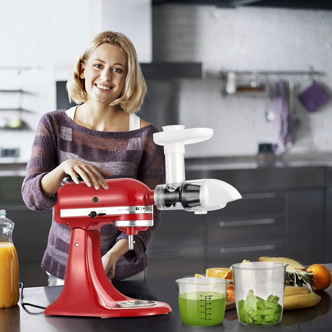Gdrtwwh Entsafter Aufsatz für KitchenAid Ständermixer,Slow Juicer Zitrussaftpresse Zubehör, Kau-Ents