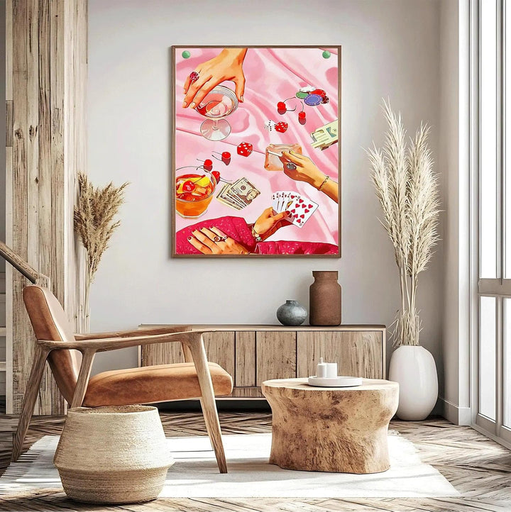 JATOK 3 Stück Malen Nach Zahlen Erwachsene, DIY Cocktailparty Gemälde für Anfänger, Handgemalt Ölgem