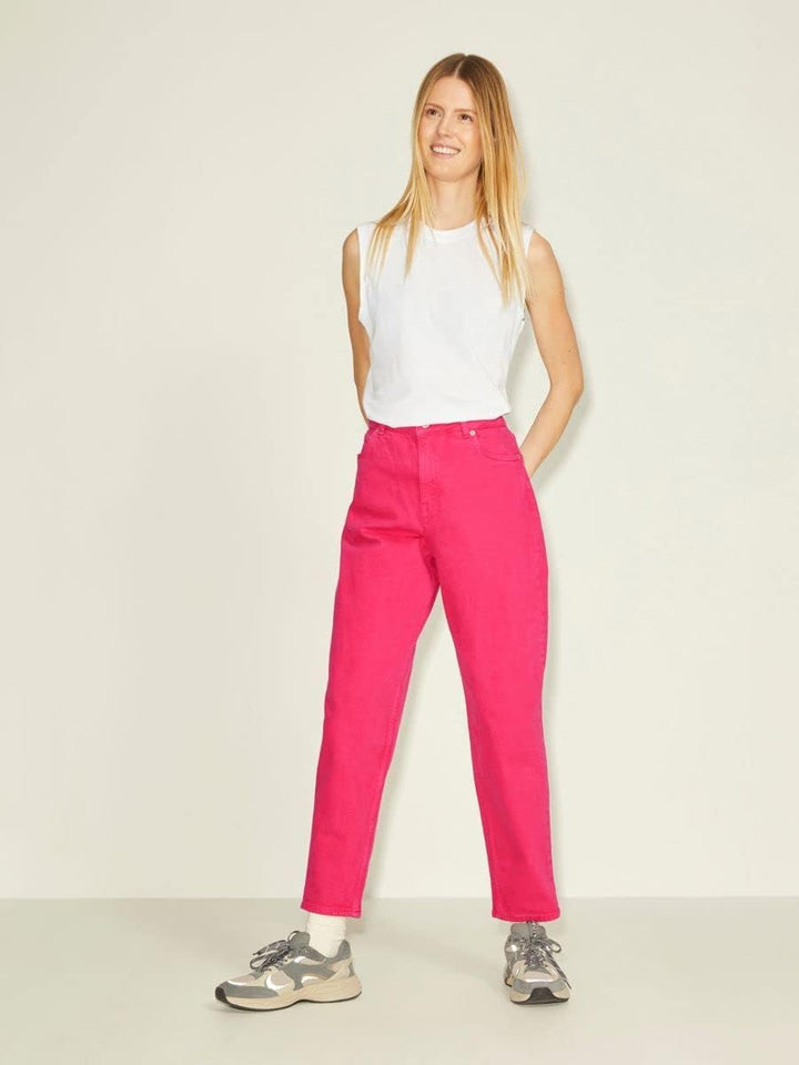 JACK &amp; JONES Damen Jjxx Jxlisbon Mom Hw AKM Noos Jeans 27W / 30L Bright Rose, 27W / 30L Bright Rose