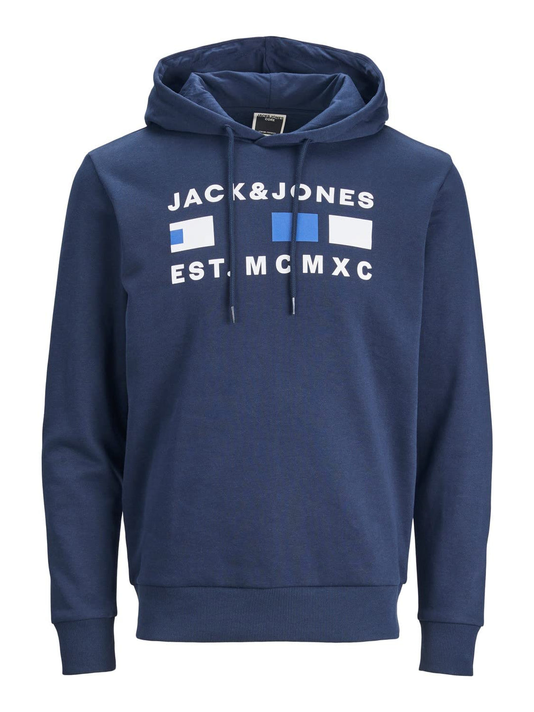 JACK & JONES Herren Jcofreddie Sweat Hood FST Hooded Sweatshirt, Navy Blazer