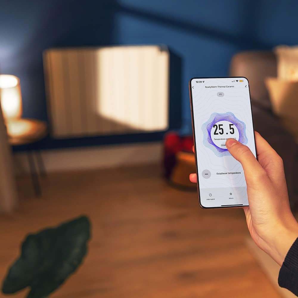 Cecotec Flachheizkörper mit Wi-Fi-Steuerung ReadyWarm 8000 Thermal Ceramic Connected. 2000 W, 8 Elem