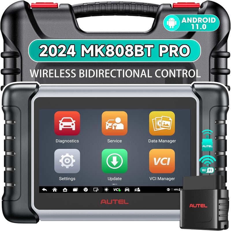 Autel MaxiCOM MK808BT PRO OBD2 Diagnosegerät: 2024 Voll Bidirektionale Aktiver Test, Android 11, 4G+