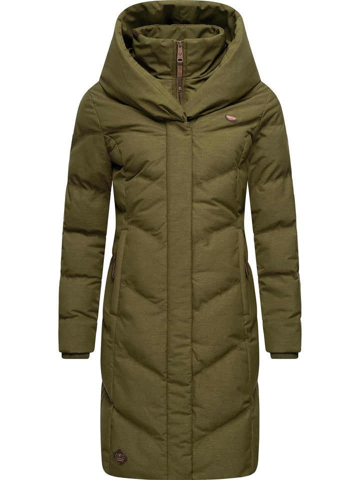 Ragwear Damen Warmer Wintermantel Steppmantel wasserdicht mit Kapuze Natalka Melange Intl XS-6XL L L