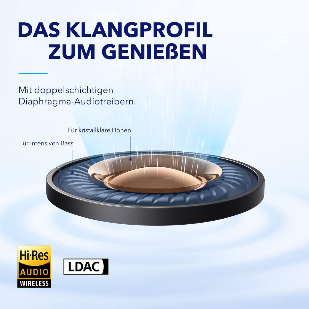 soundcore by Anker Space A40, Automatische Geräuschunterdrückung bis 98%, Kabellose Earbuds, 50h Wie